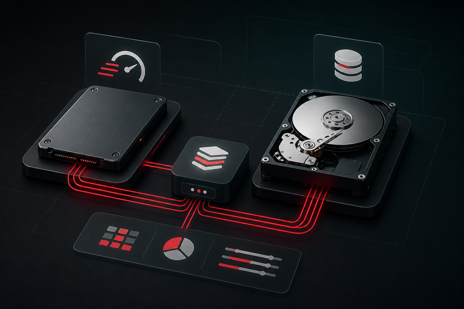 Tiering tra SSD e HDD per organizzare lo spazio di archiviazione