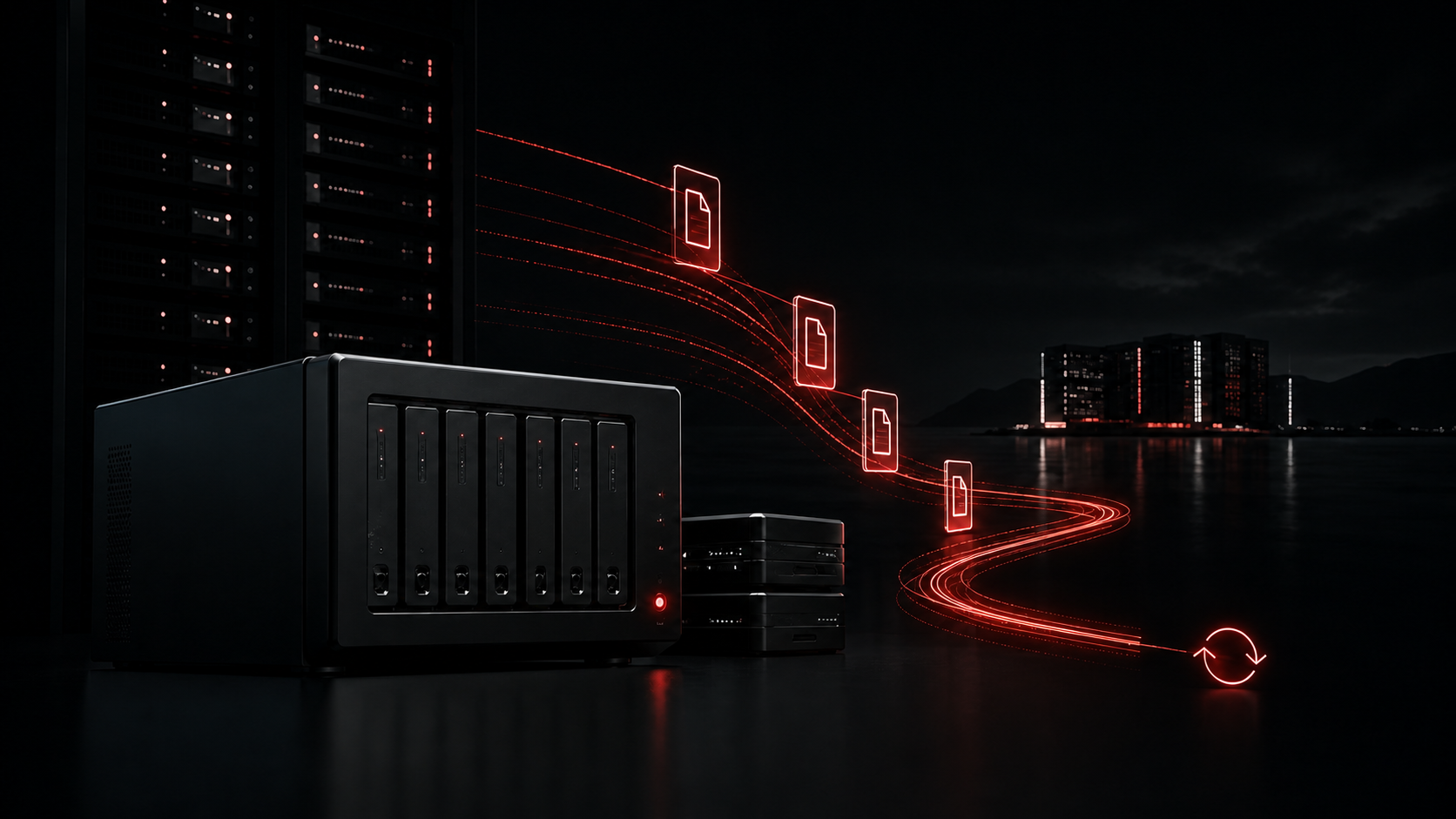 Copie di backup aziendali distribuite tra server, NAS e una sede remota