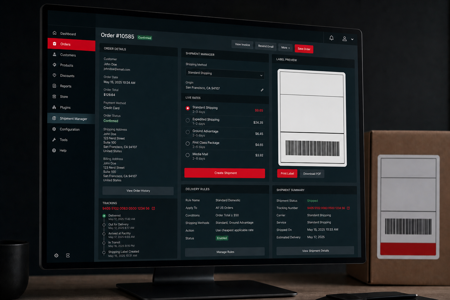 NERD Shipment Manager