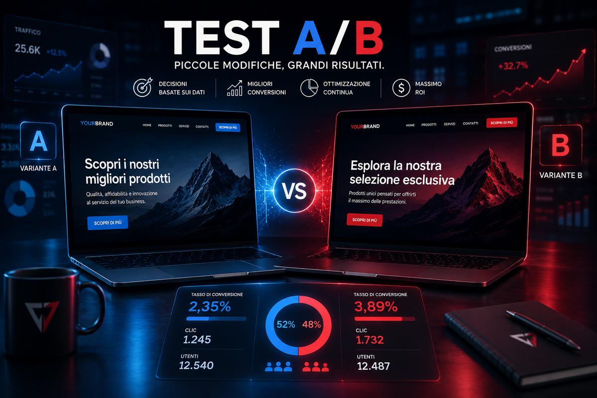 Test A/B: confronto tra due varianti e tasso di conversione