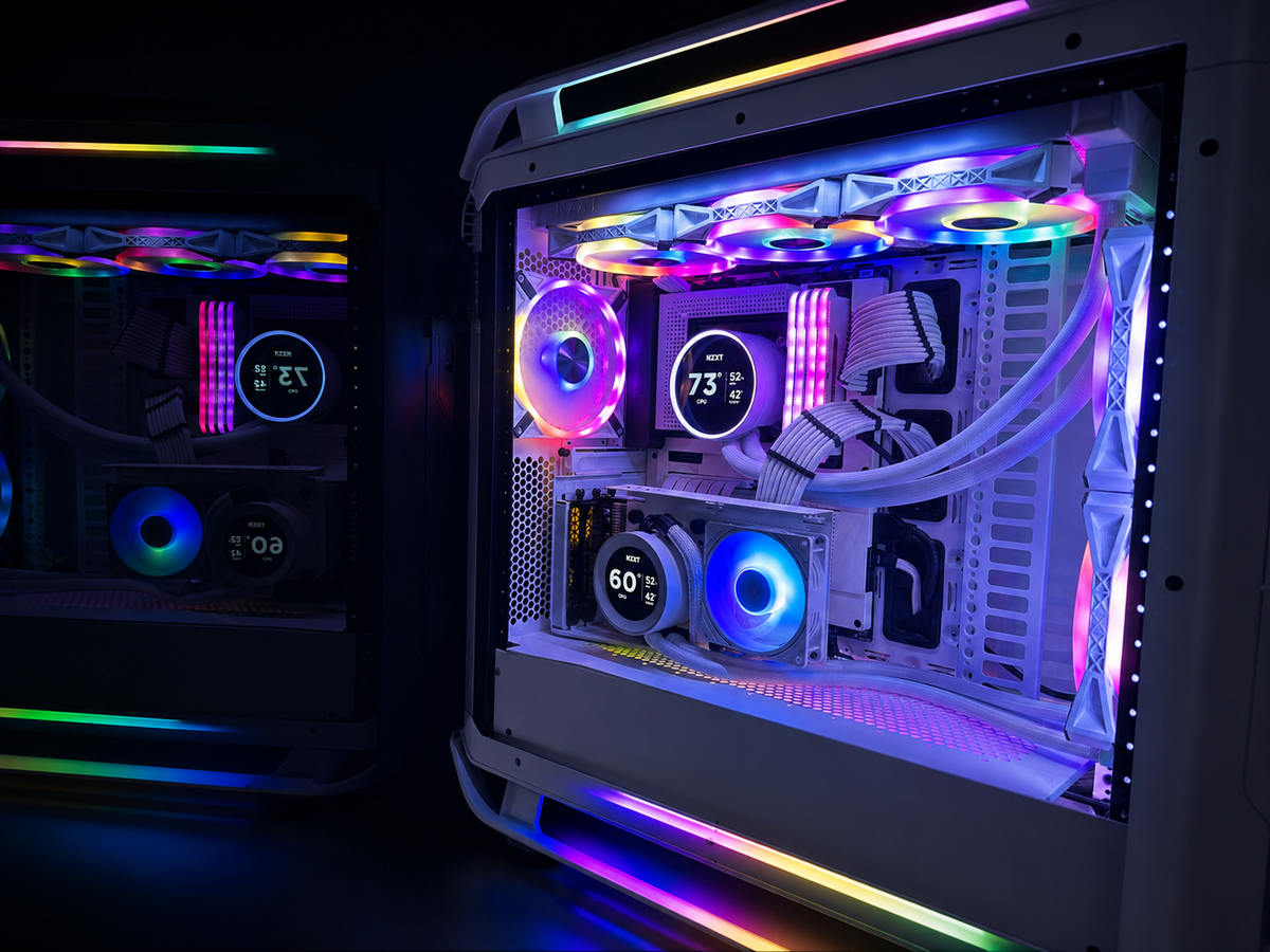 UNIPORN, postazione con case e monitor ultrawide