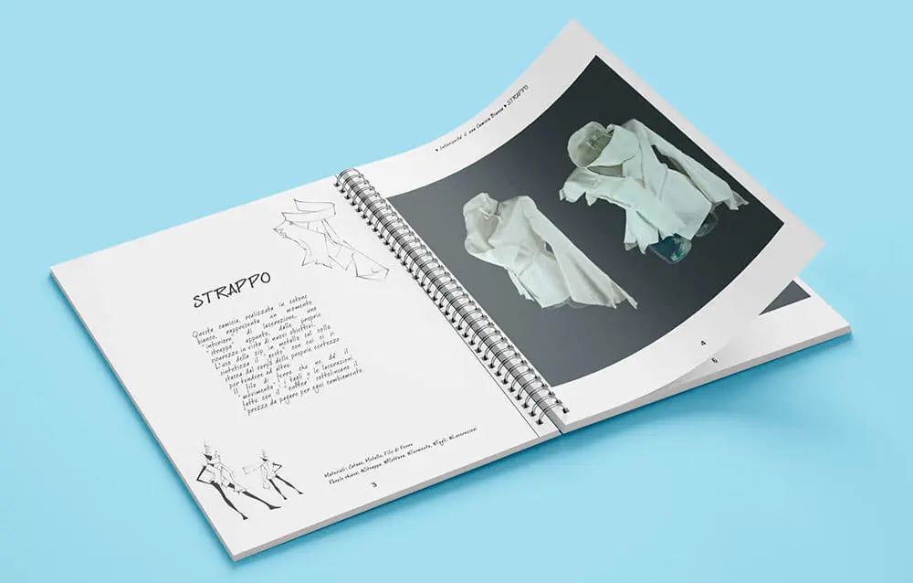 Mockup del book realizzato per Rosanna Caucci