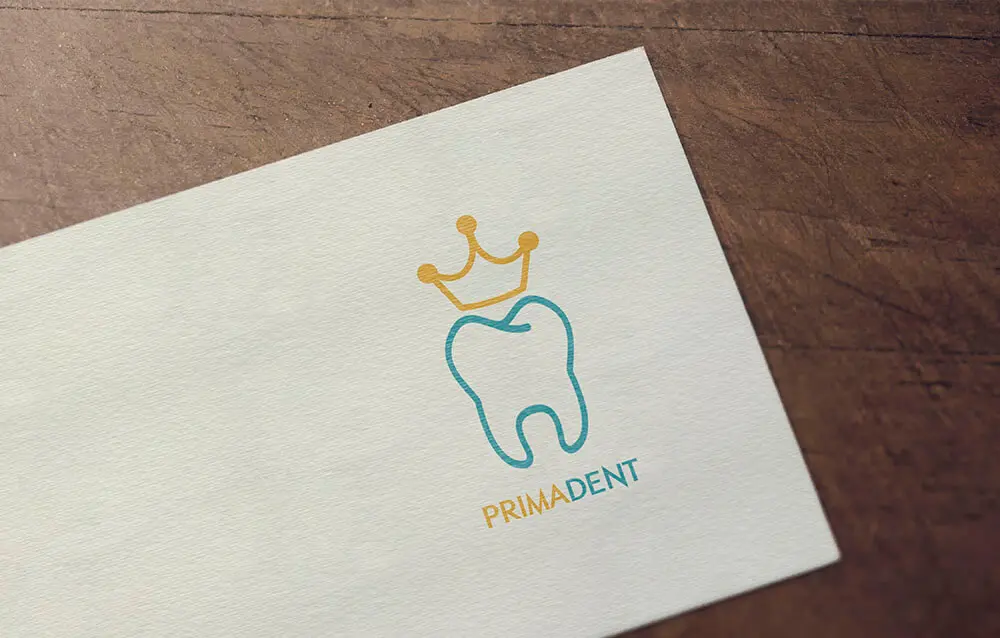 Mockup del logo Primadent